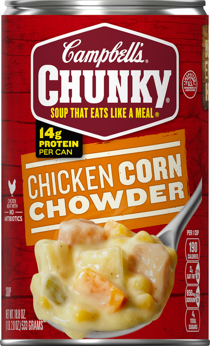 Campbell's Chunky Chicken Corn Chowder Soup 18.8 oz