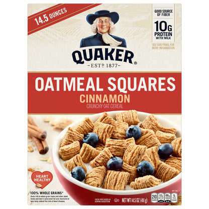 Quaker Cinnamon Oatmeal Squares 14.5 oz