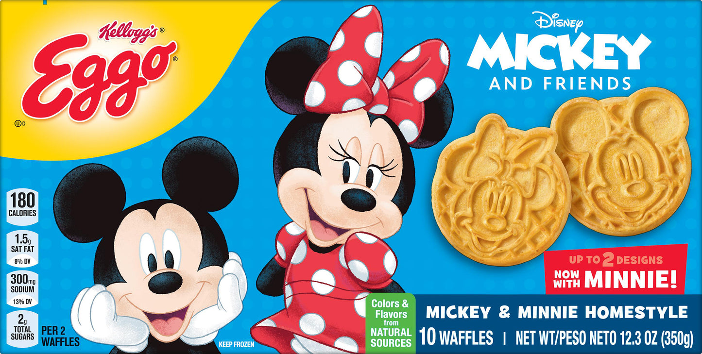 Eggo Mickey & Minnie Homestyle Waffles 10 10 ea