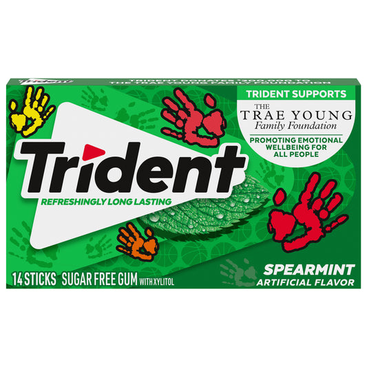 Trident Sugar Free Spearmint Gum 14 Sticks