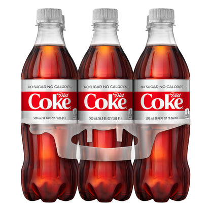 Diet Coke 6 Pack No Sugar No Calories Soda 6 ea