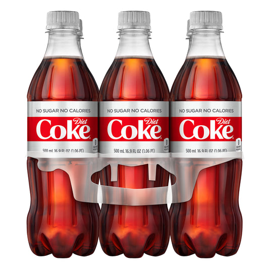 Diet Coke 6 Pack No Sugar No Calories Soda 6 ea