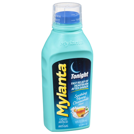 Mylanta Tonight Soothing Honey Chamomile Liquid Antacid + Anti-Gas 12 fl oz