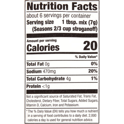 McCormick® Beef Stroganoff Seasoning Mix 1.5 oz. Packet