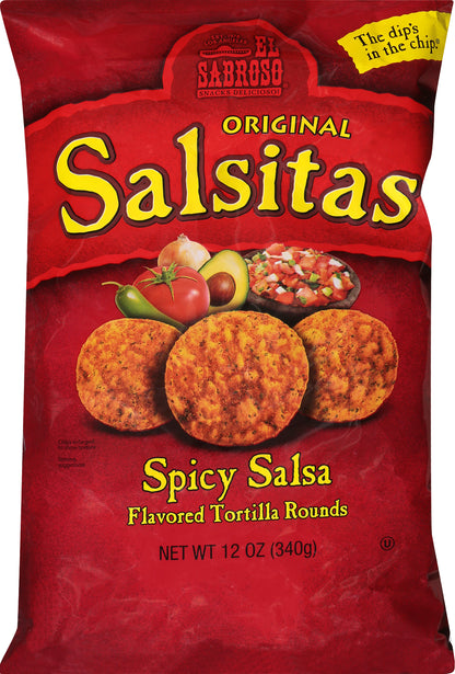 El Sabroso Salsitas Spicy Salsa Flavored Tortilla Rounds 12 oz