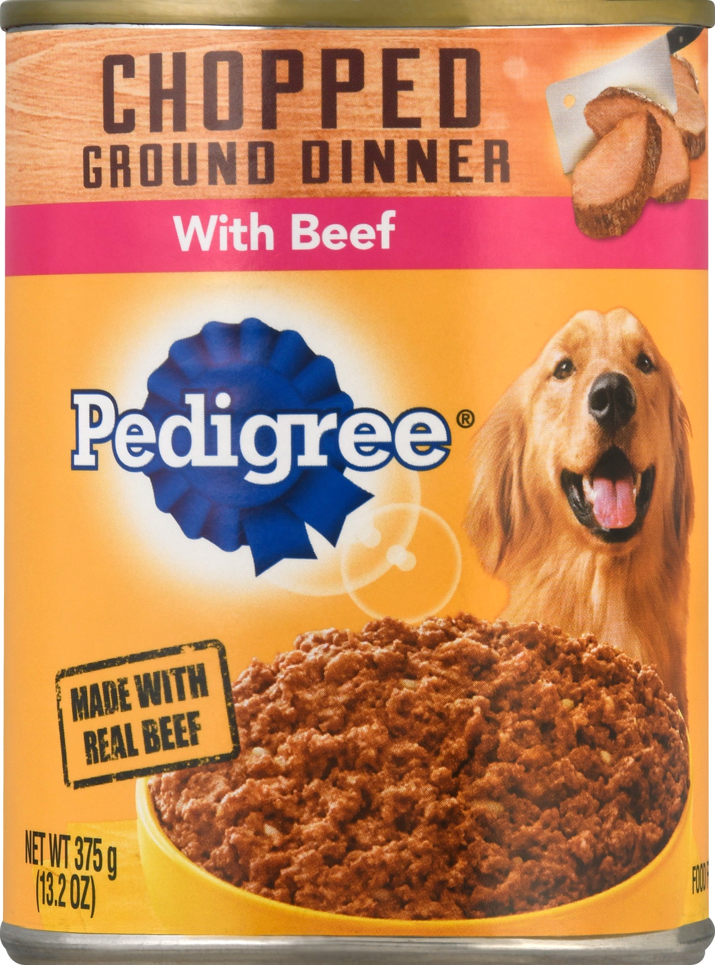 Pedigree Chopped Ground Dinner Beef Food for Dogs 375 gr