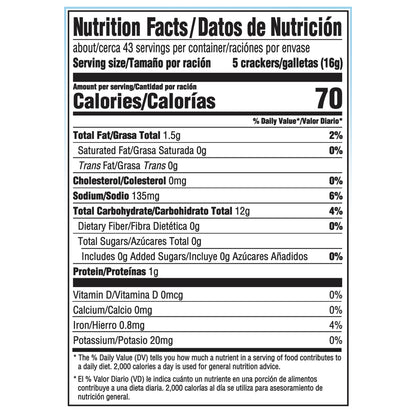 MONDELEZ GLOBAL LLC (SNACKS US) PREMIUM 24Z PREMIUMS SALTINES 6 - 044000044831 BE Update Wave 2 24 O