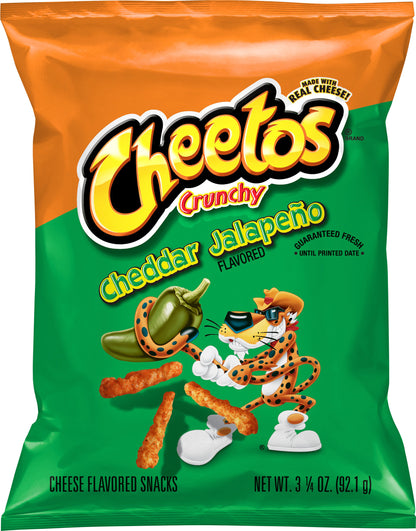 Cheetos Crunchy Cheddar Jalapeno Flavored Cheese Flavored Snacks 3.25 oz