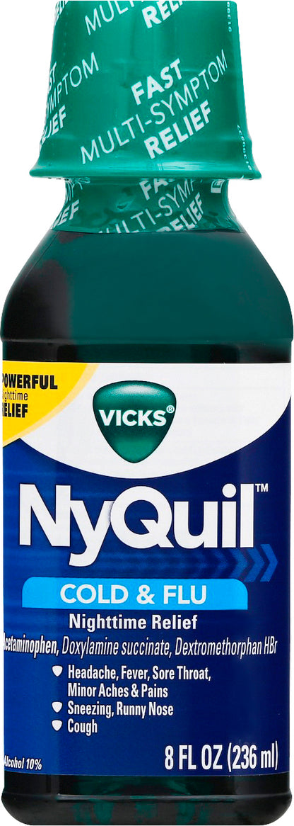 Vicks NyQuil Nighttime Relief Cold & Flu 8 oz