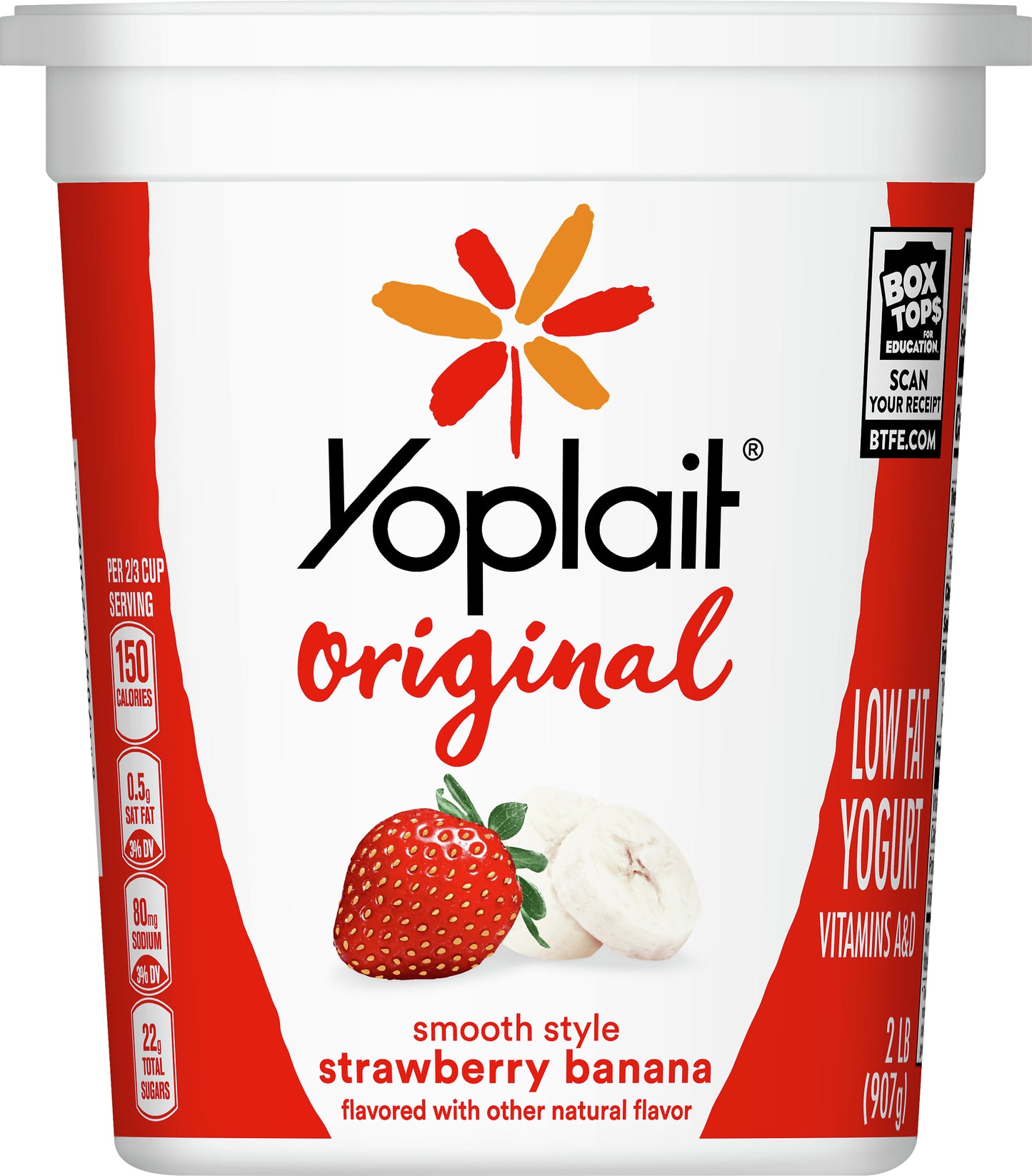 Yoplait Original Low Fat Strawberry Banana Yogurt 2 lb