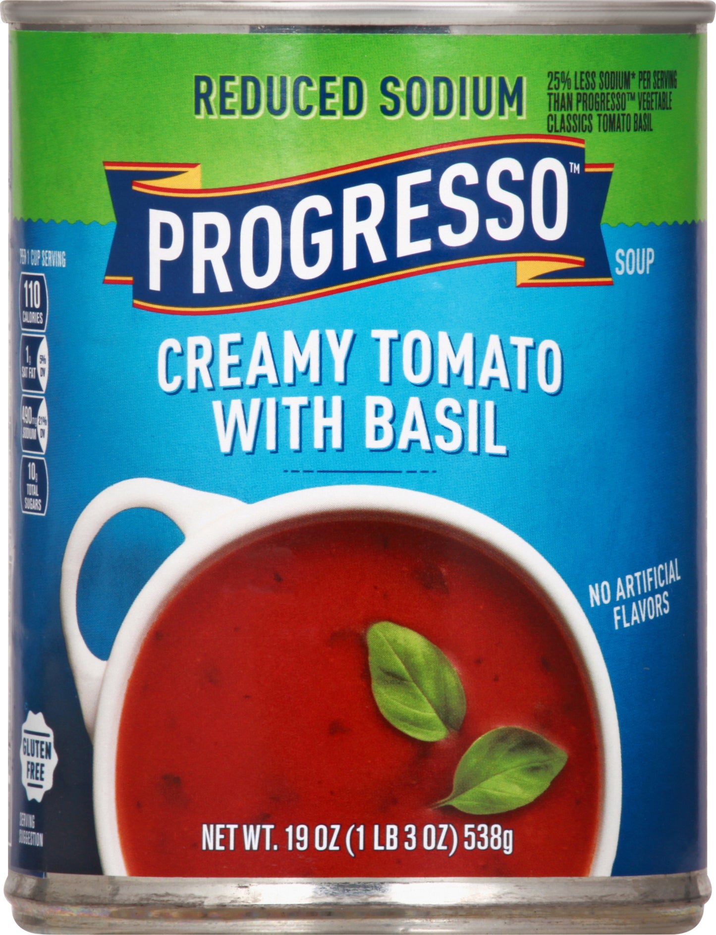 Progresso Reduced Sodium Creamy Tomato with Basil Soup 19 oz