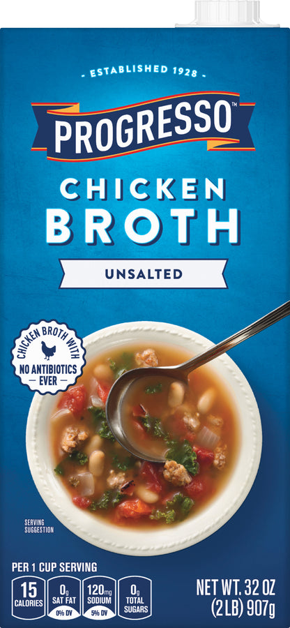 Progresso Unsalted Chicken Broth 32 oz