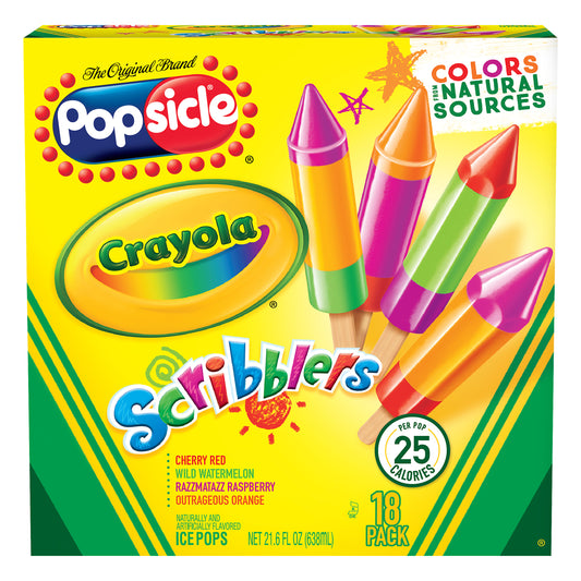 Popsicle Crayola 18 Pack Scribblers Ice Pops 18 ea