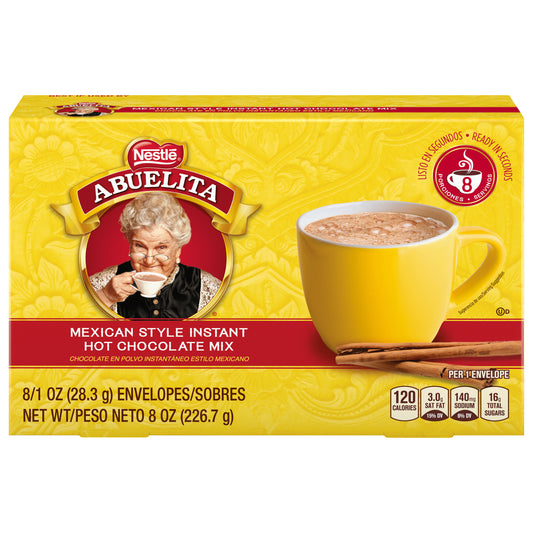 Abuelita Mexican Style Instant Hot Chocolate Mix 8 - 1 oz ea