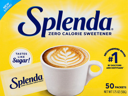 Splenda Zero Calorie Packets Sweeteners 50 ea