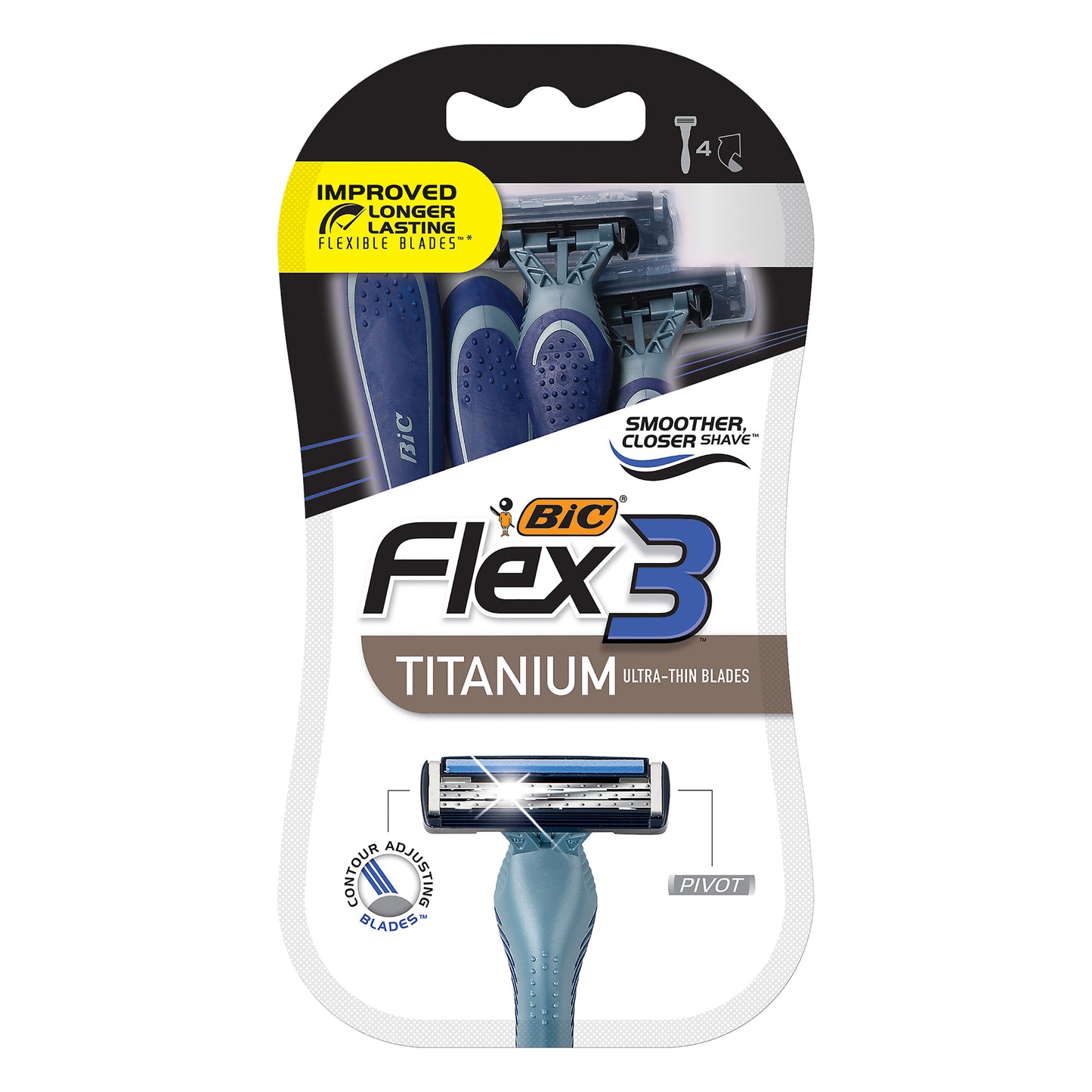 BiC Flex 3 Titanium Razors 4 ea