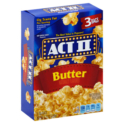 Act II Microwave Popcorn 3 ea