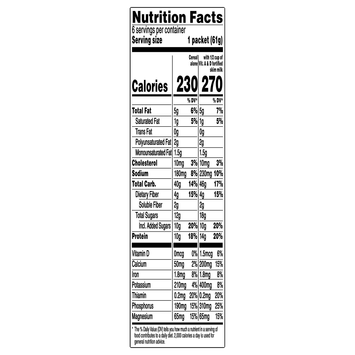 Quaker Select Starts Protein Banana Nut Instant Oatmeal 6 ea