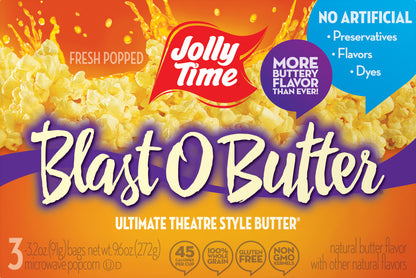 Jolly Time Blast O Butter Popcorn 3 ea