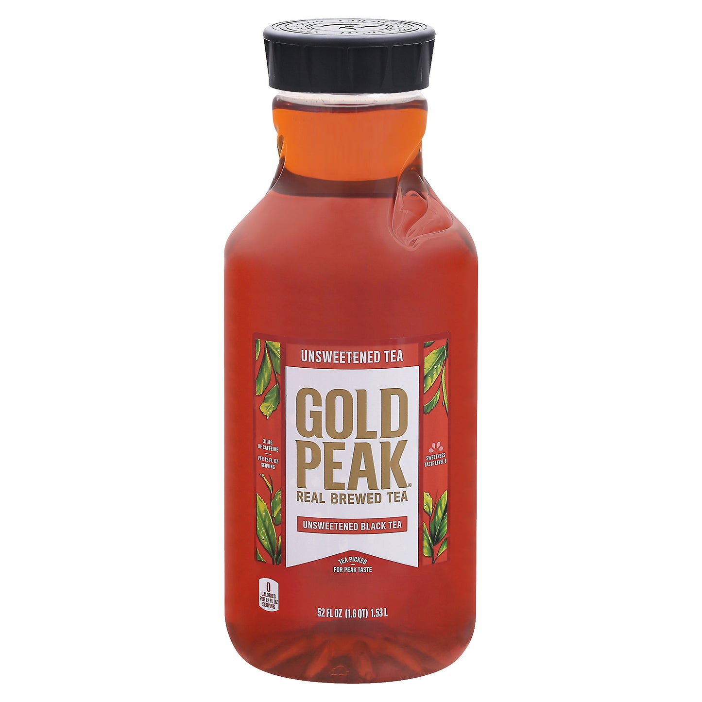 Gold Peak Unsweetened Black Tea Real Brewed Tea 52 fl oz Bottle