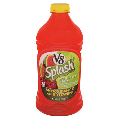 V8 Splash Watermelon Cherry Juice Beverage 64 oz