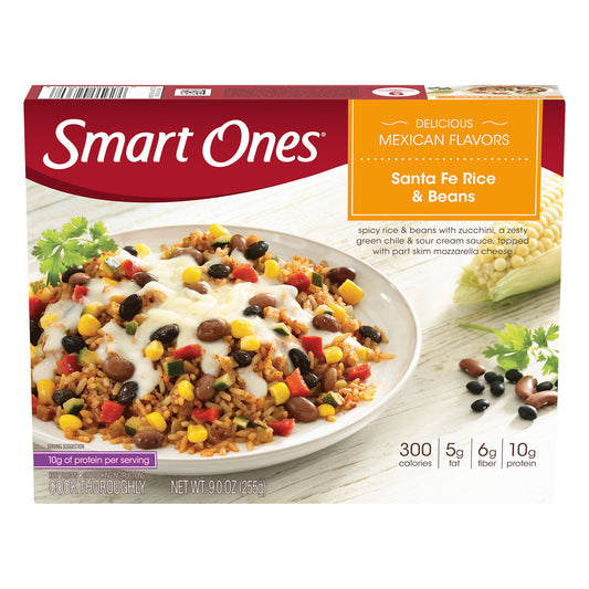 Smart Ones Sante Fe Rice & Beans, Frozen Meal, 9 oz Box