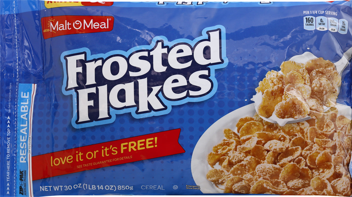 Malt O Meal Family Size Frosted Flakes Cereal 30 oz