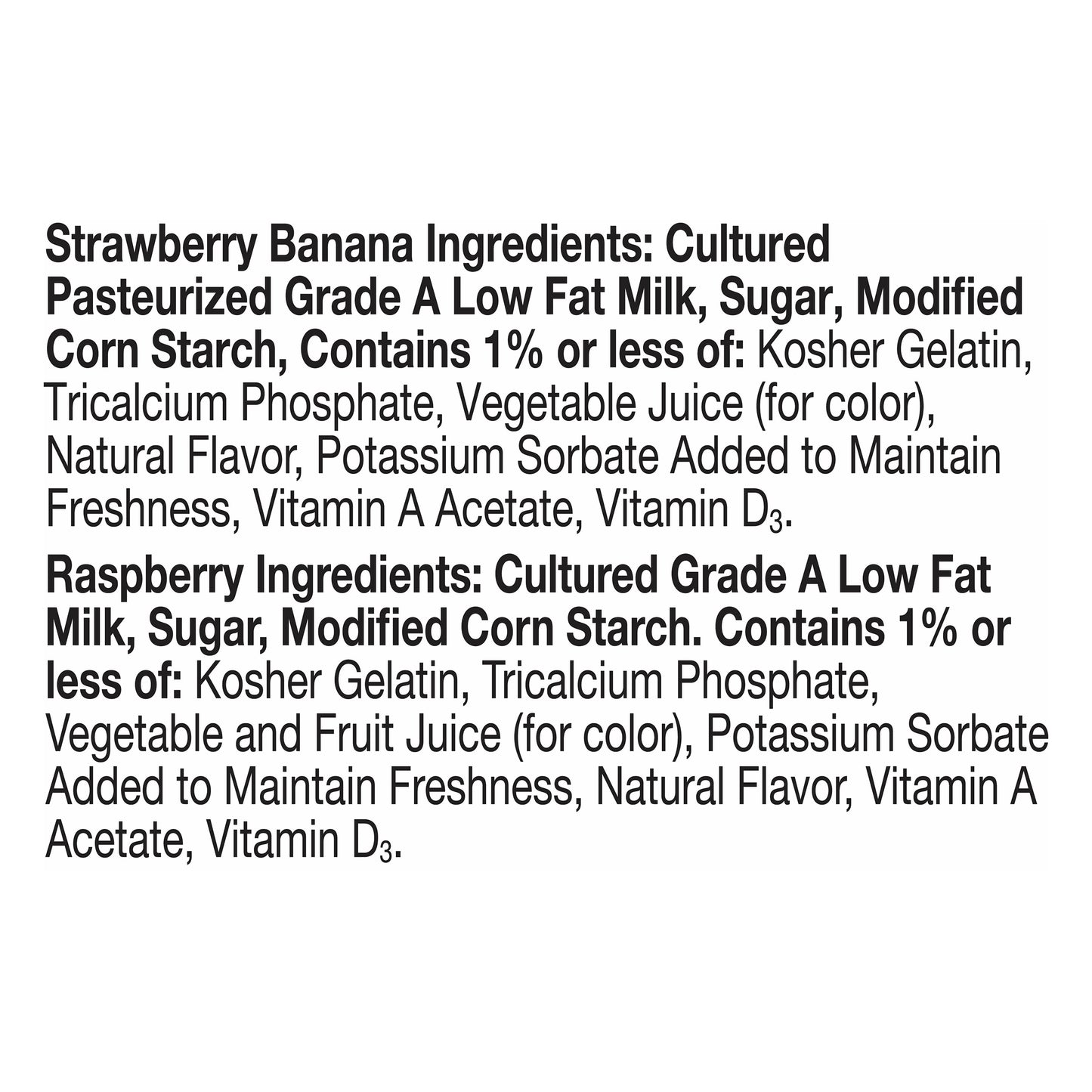 Yoplait Slo-Gurt Value Pack Low Fat Slothberry Banana/Relaxin Raspberry Yogurt 16 ea