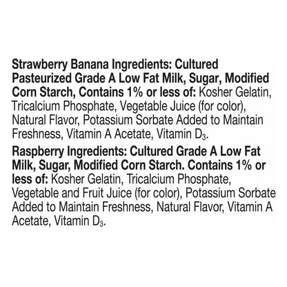 Yoplait Slo-Gurt Value Pack Low Fat Slothberry Banana/Relaxin Raspberry Yogurt 16 ea