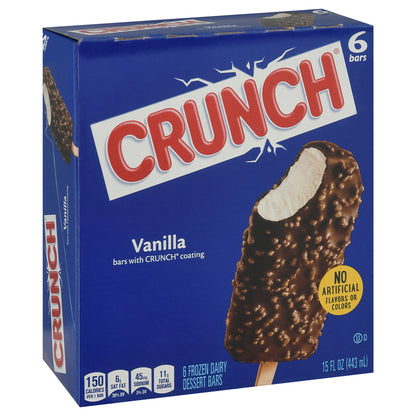 Crunch Vanilla Frozen Dairy Dessert Bars 6 ea