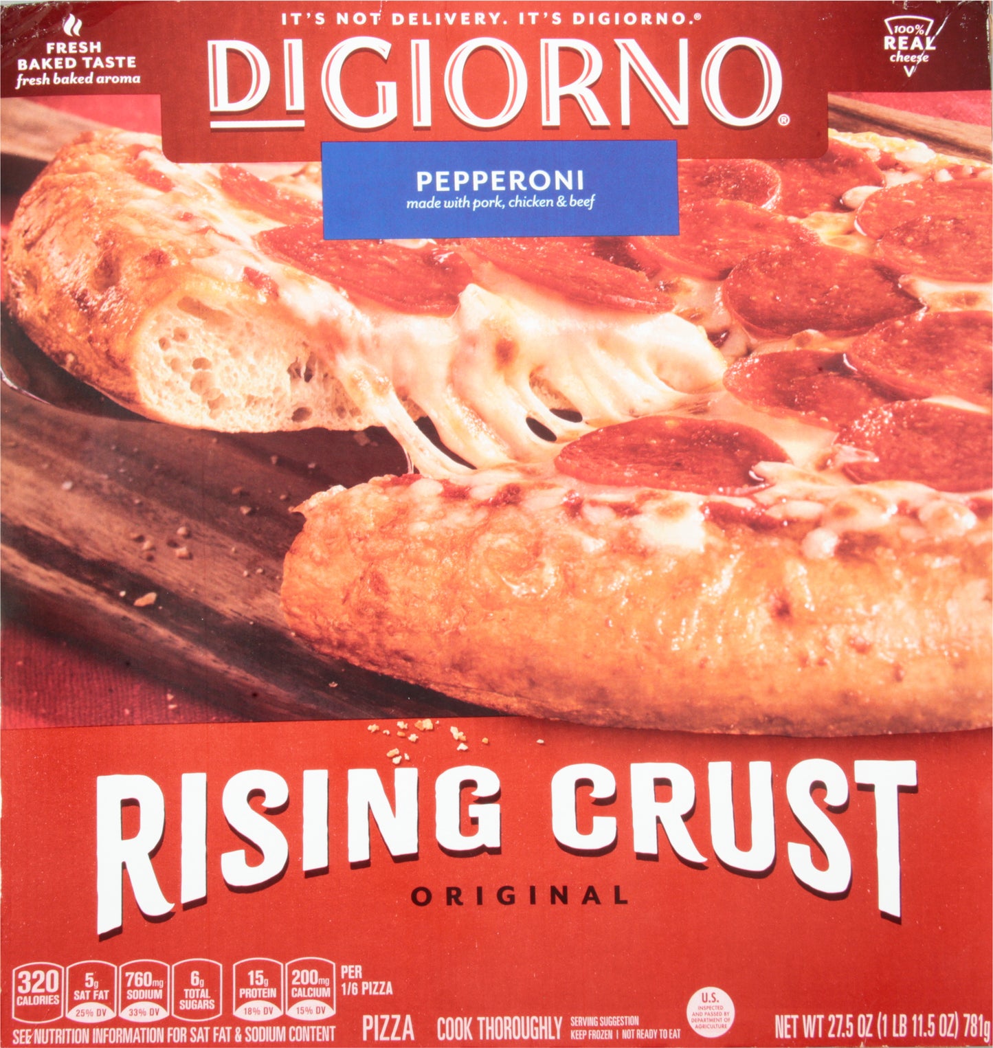 DiGiorno Rising Crust Original Pepperoni Pizza 27.5 oz
