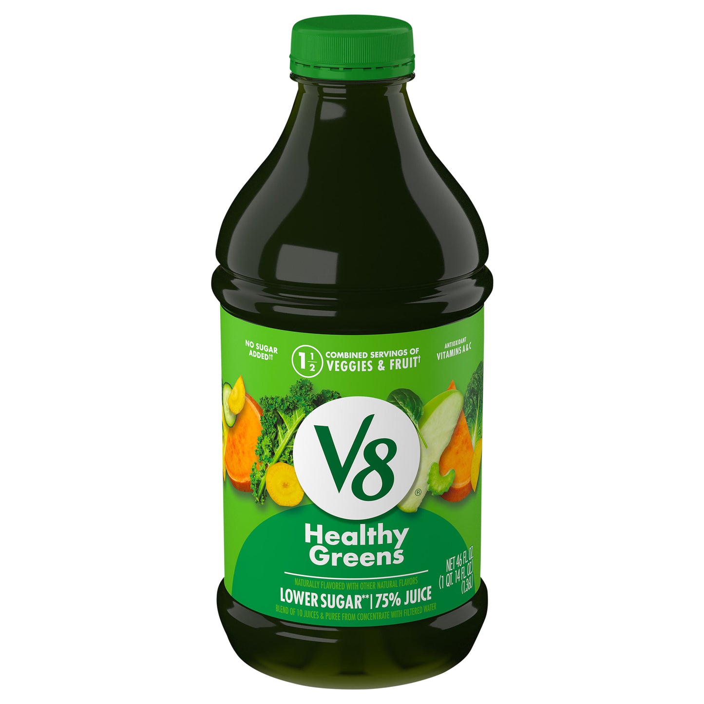 V8 Lower Sugar Healthy Greens 75% Juice 46 fl oz