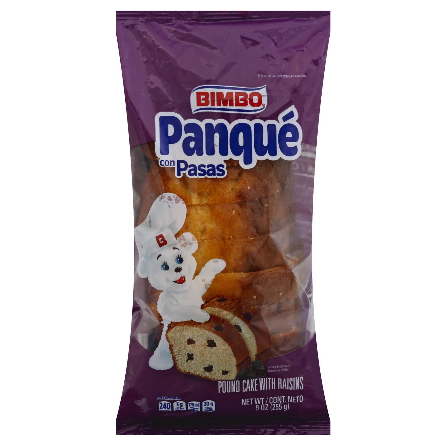 Bimbo Pound Cake with Raisins 9 oz