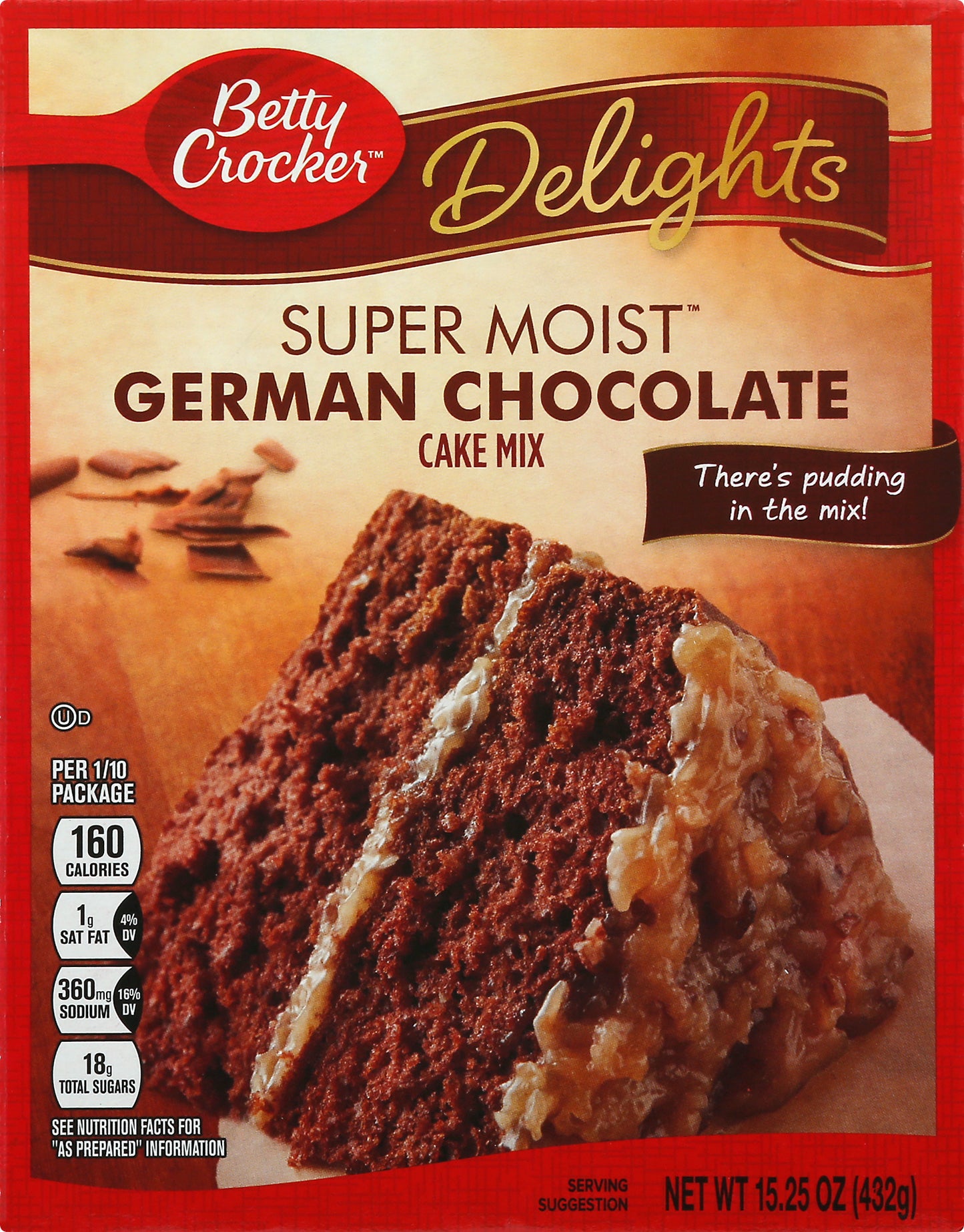 Betty Crocker Delights Super Moist German Chocolate Cake Mix 15.25 oz