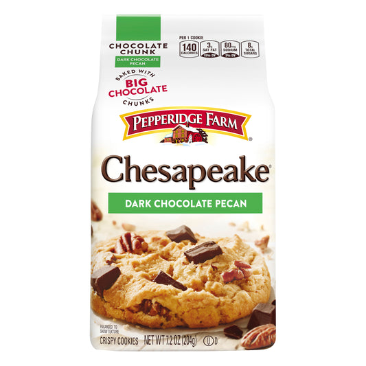 PEPPERIDGE FARM Chesapeake Dark Chocolate Pecan Crispy Cookies 7.2 oz