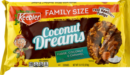Keebler Coconut Dreams Family Size Fudge, Coconut & Caramel Cookies 13.2 oz