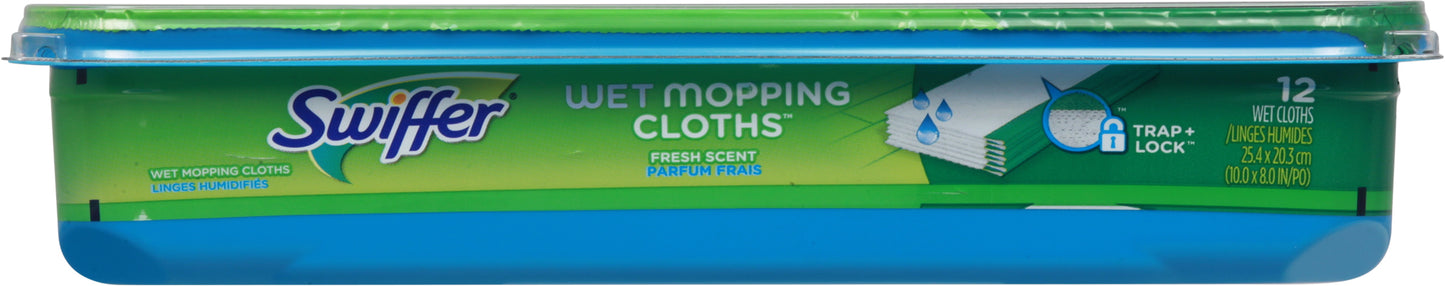 Swiffer Fresh Scent Wet Mopping Cloths 12 Wet Cloths 12 ea