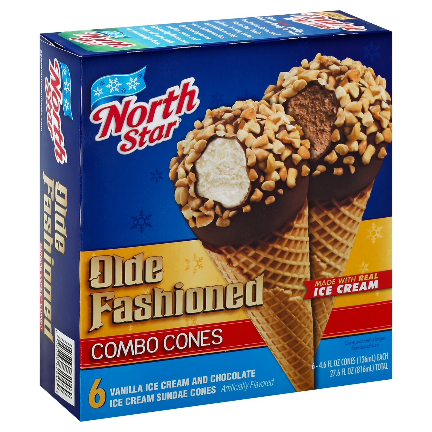 North Star Combo Sundae Cones 6 ea