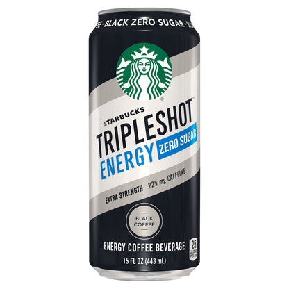Starbucks Triple Shot Energy Coffee Beverage Energy Zero Sugar Black 15 Fl Oz