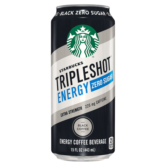 Starbucks Triple Shot Energy Coffee Beverage Energy Zero Sugar Black 15 Fl Oz