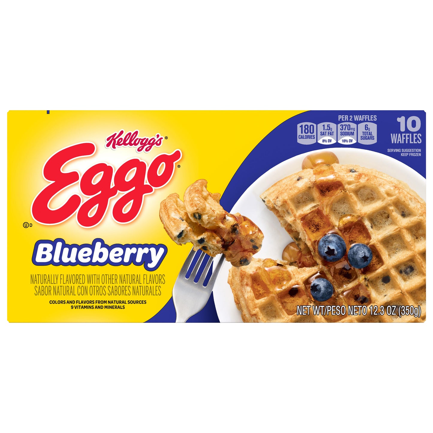 Eggo Blueberry Waffles 10 Waffles 10 ea