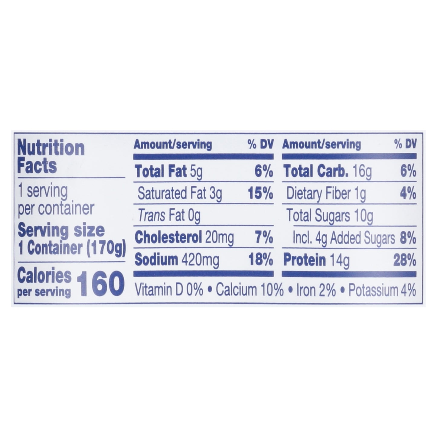Daisy 4% Milkfat Minimum with Blueberries Cottage Cheese 6 oz
