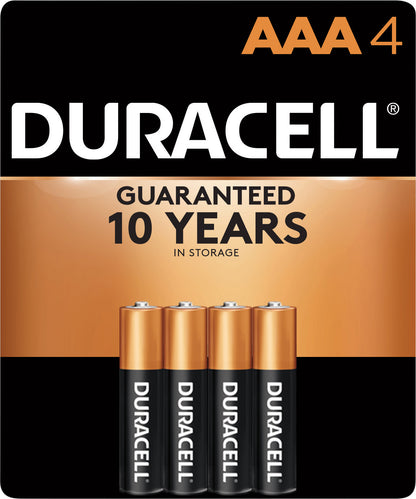 Duracell 4 Pack AAA Alkaline 1.5 V Batteries 4 ea