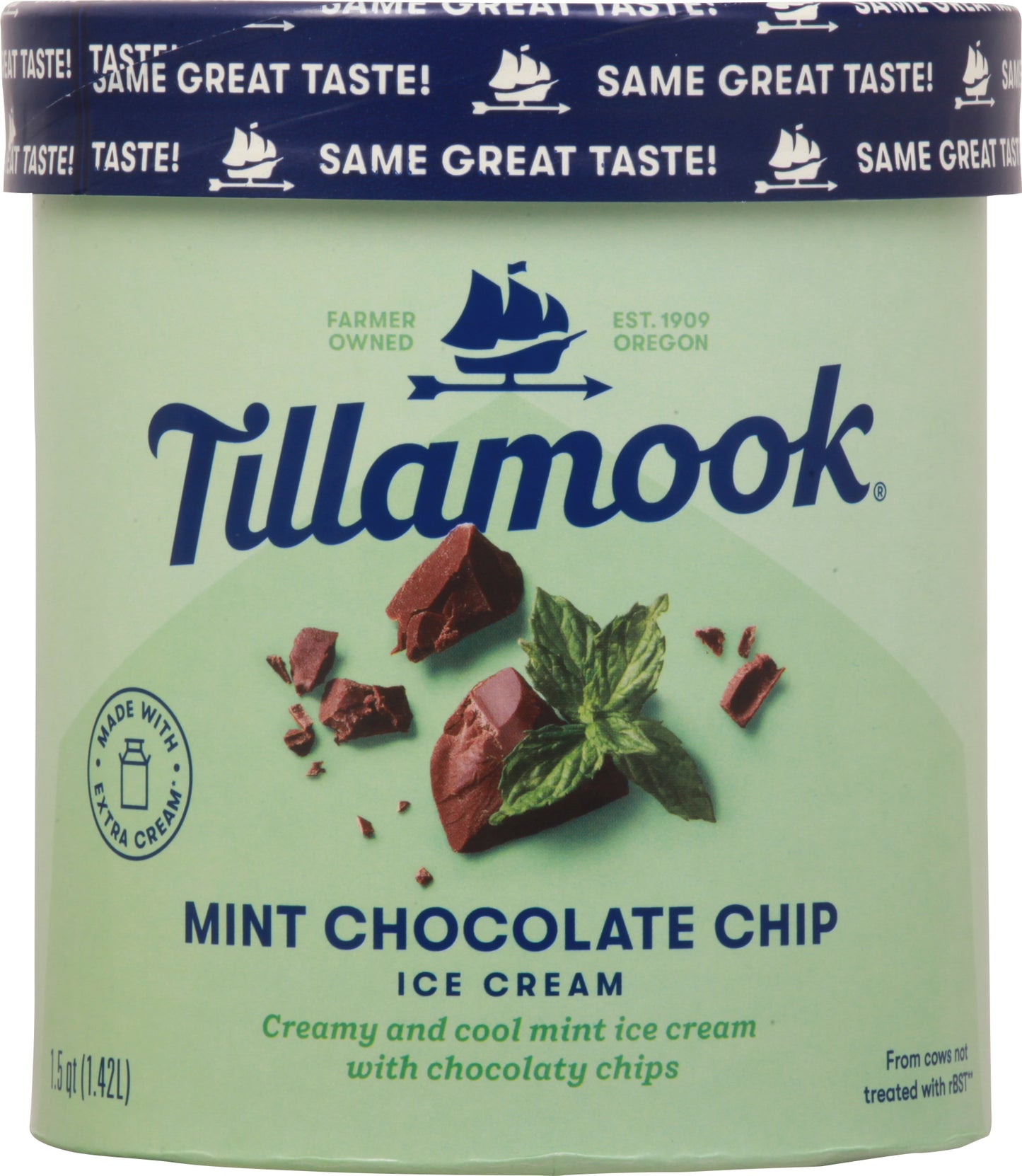 Tillamook Mint Chocolate Chip Ice Cream 1.5 qt