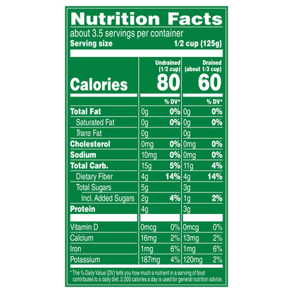 Del Monte No Salt Added Sweet Peas 15 oz Can