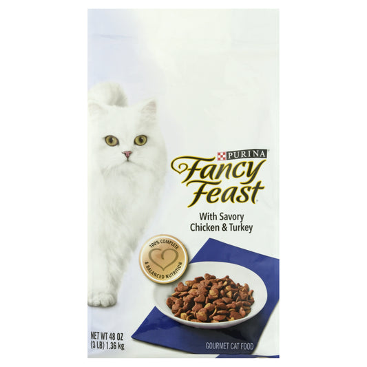 Fancy Feast Gourmet Savory Chicken & Turkey Cat Food 48 oz