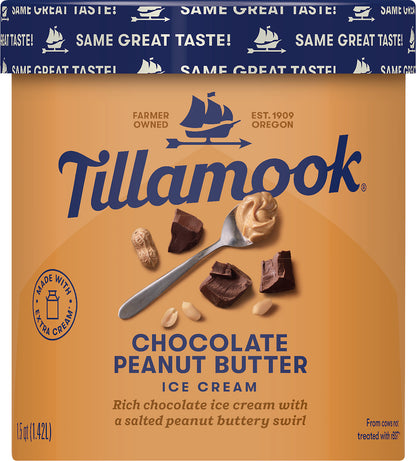 Tillamook Chocolate Peanut Butter Ice Cream 1.5 qt