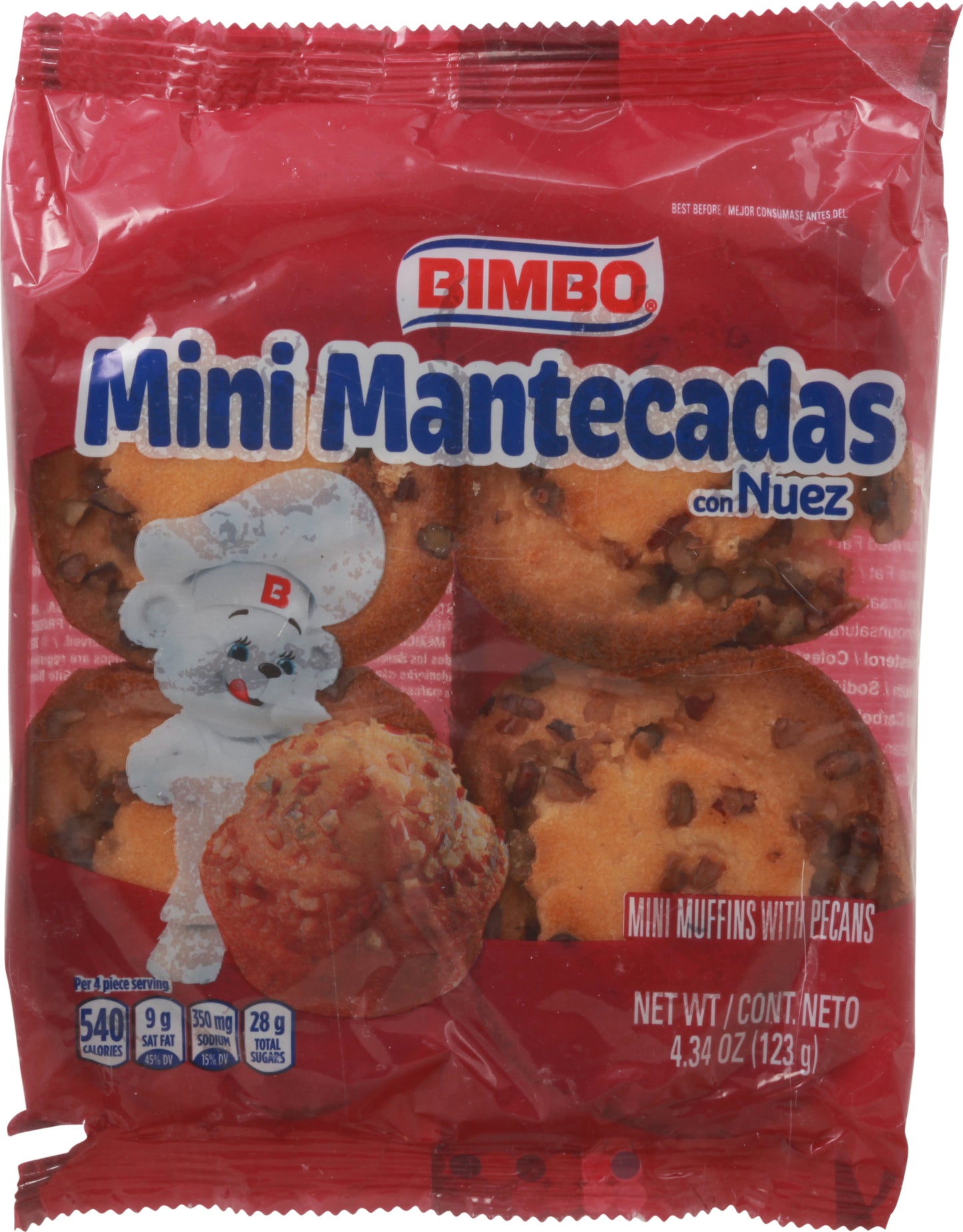 Bimbo Mini with Pecans Muffins 4.34 oz