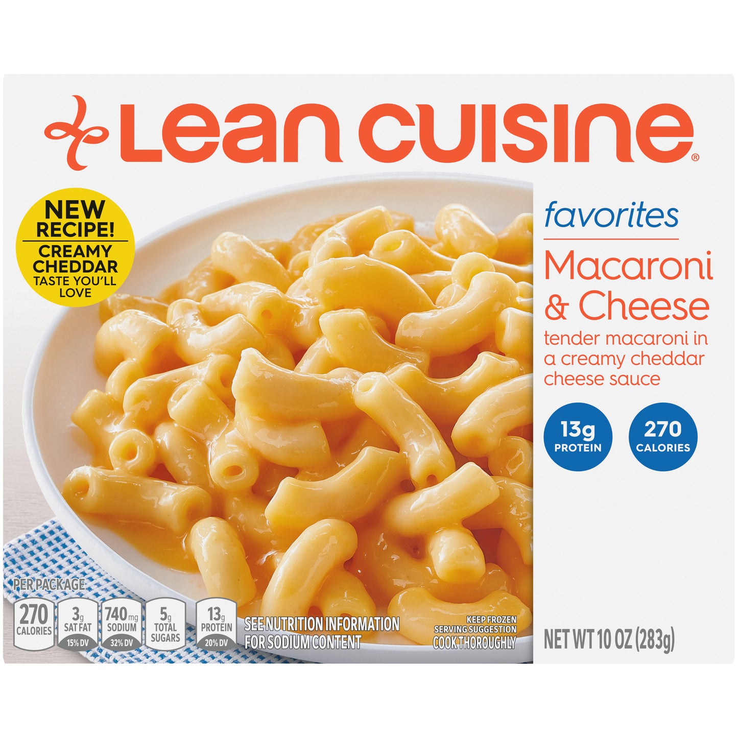 LEAN CUISINE FAVORITES Macaroni & Cheese 10 oz. Box