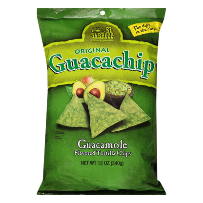 El Sabroso Guacachip Guacamole Flavored Tortilla Chips 12 oz